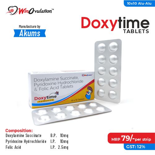 doxylamine succinate, pyridoxine hydrochloride folic acid